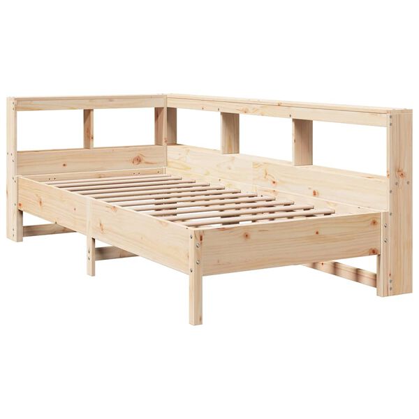 vidaXL Lit biblioth&egrave;que sans matelas 90x200 cm bois de pin massif