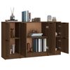 vidaXL Buffets 3 pcs Ch&ecirc;ne marron Bois d'ing&eacute;nierie