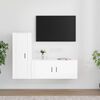 vidaXL Ensemble de meubles TV 2 pcs Blanc Bois d'ing&eacute;nierie