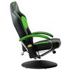 vidaXL Fauteuil de massage avec repose-pied vert similicuir