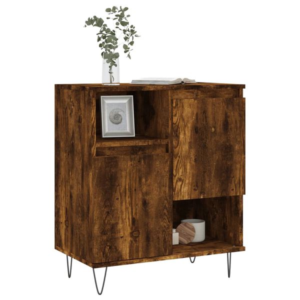 vidaXL Buffet Ch&ecirc;ne fum&eacute; 60x35x70 cm Bois d'ing&eacute;nierie