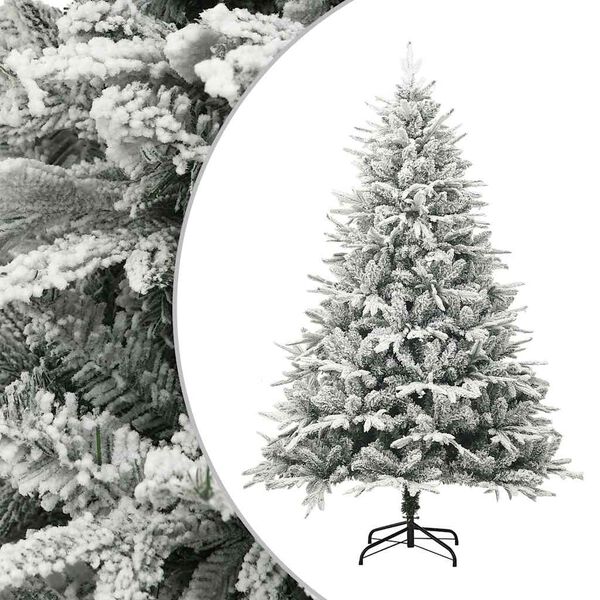 vidaXL Sapin de No&euml;l artificiel &agrave; flocons de neige Vert 180 cm PVC/PE