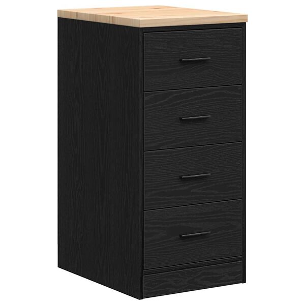 vidaXL Armoire de rangement de garage noir 40x51x85 cm bois de pin
