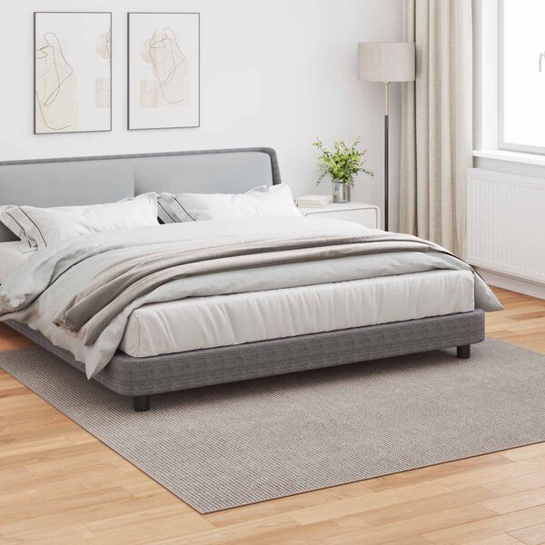 vidaXL Tapis de surface HUARTE Cr&egrave;me et Taupe 240 x 240 cm Polyester