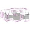 vidaXL Salon de jardin avec coussins 7 pcs beige r&eacute;sine tress&eacute;e