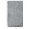 vidaXL Tapis peluche Gris 270x180 cm