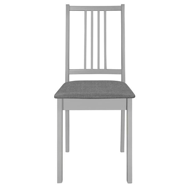 vidaXL Chaises &agrave; manger avec coussins lot de 6 gris bois solide