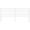 vidaXL Tête de lit métal blanc 200 cm
