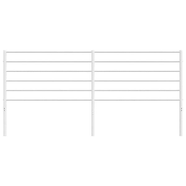 vidaXL Tête de lit métal blanc 200 cm