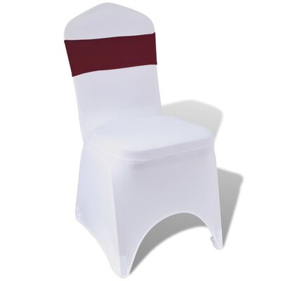 vidaXL Ruban décoratif élastique avec boucle de chaise 25 pcs Bordeaux