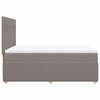 vidaXL Sommier &agrave; lattes de lit avec matelas Taupe 140x200 cm Tissu