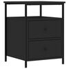 vidaXL Table de chevet noir 44x45x60 cm bois d&rsquo;ing&eacute;nierie