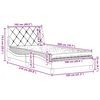 vidaXL Lit avec matelas gris clair 100x200 cm tissu