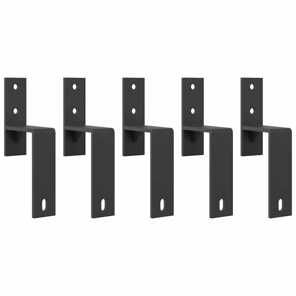 vidaXL Kit de quincaillerie de porte coulissante 200 cm Acier Noir