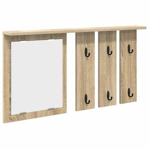 vidaXL Porte-manteau mural avec &eacute;tag&egrave;re Ch&ecirc;ne sonoma 85 x 10 x 45 cm