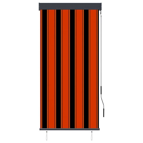 vidaXL Store roulant d'ext&eacute;rieur 80x250 cm Orange et marron