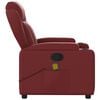 vidaXL Fauteuil de massage inclinable Rouge bordeaux Similicuir