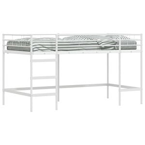 vidaXL Lit mezzanine pour enfants Blanc 107 x 201 cm