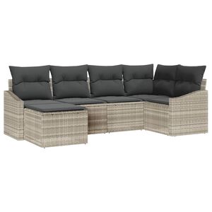 vidaXL Ensemble de salle &agrave; manger pour jardin 6 pc Gris clair