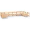 vidaXL Salon de jardin 10 pcs Bois de pin massif