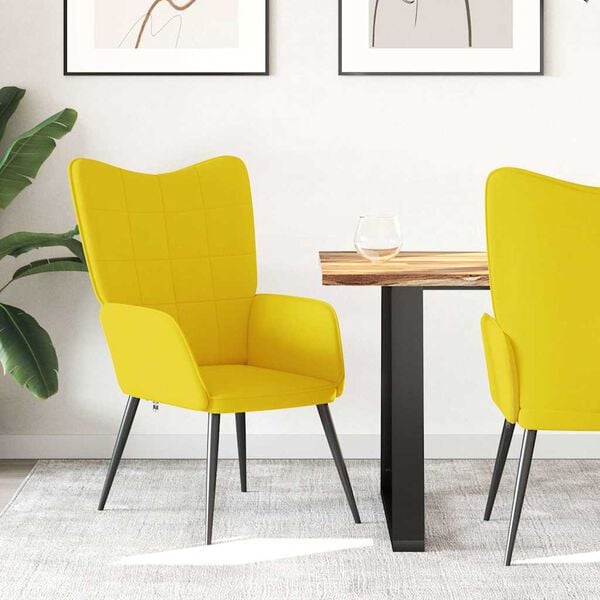 vidaXL Chaise de relaxation Jaune moutarde Tissu