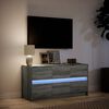 vidaXL Meuble TV avec LED sonoma gris 100x34x50 cm bois d'ingénierie