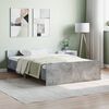 vidaXL Cadre de lit sans matelas gris b&eacute;ton 120x190 cm