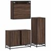 vidaXL Ensemble de meubles de salle de bain 3 pcs Chêne marron