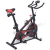 vidaXL V&eacute;lo d'appartement avec capteurs de pouls Noir et rouge