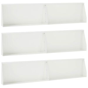 vidaXL Mur de sout&egrave;nement 6 pc 100 x 12 x 30 cm Acier Blanc