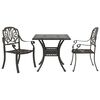 vidaXL Ensemble de bistrot 3 pcs bronze aluminium coul&eacute;