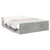 vidaXL Cadre de lit avec tiroirs sans matelas gris b&eacute;ton 120x190 cm