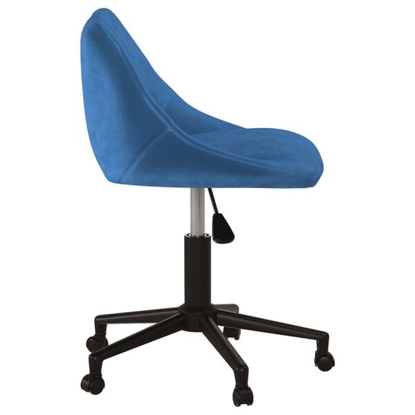 vidaXL Chaise pivotante de salle &agrave; manger Bleu Velours