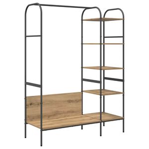 vidaXL Porte-v&ecirc;tements Beige 120 x 44 x 160 cm Bois d'ing&eacute;nierie