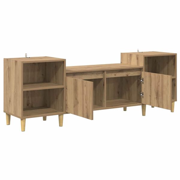 vidaXL Meuble TV Ch&ecirc;ne artisanal 160 x 35 x 55 cm Bois d'ing&eacute;nierie