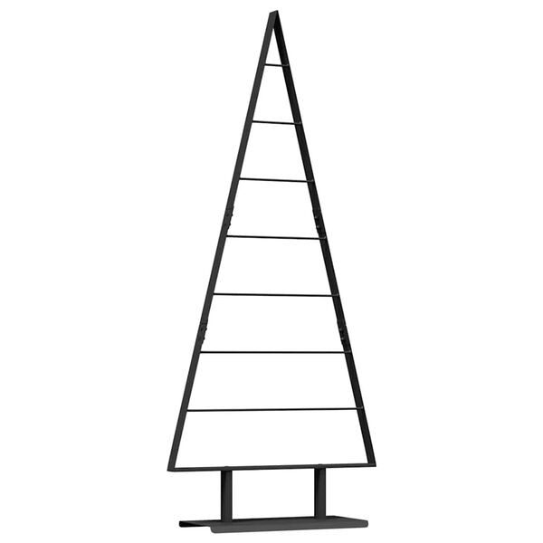 vidaXL Arbre de Noël en métal avec support Noir 150 cm Acier