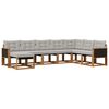vidaXL Ensemble de canap&eacute;s d'ext&eacute;rieur 8 pcs Naturel et Gris clair