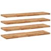 vidaXL &Eacute;tag&egrave;res flottantes 4 pcs 120x40x4 cm acacia massif &agrave; l'huile