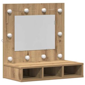 vidaXL Armoire Miroir avec &eacute;tag&egrave;re Ch&ecirc;ne artisanal 60 x 31,5 x 62 cm