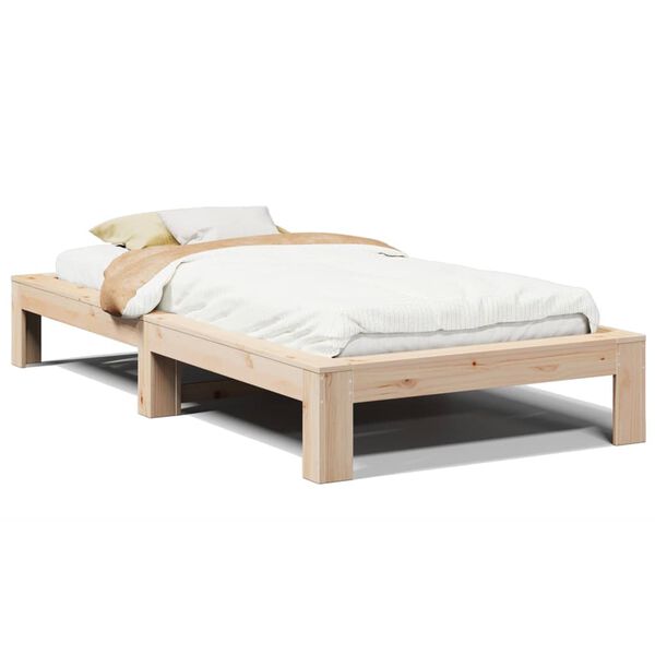 vidaXL Cadre de lit sans matelas 100x200 cm bois massif de pin