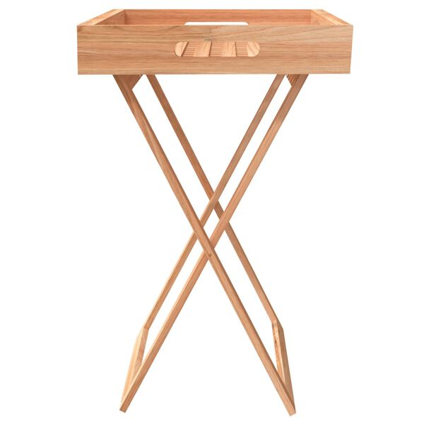 vidaXL Table à plateau pliante 52x36x56,5 cm Bois massif de noyer