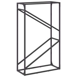 vidaXL Portant de bois chauffage noir 60x25x100 cm