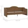 vidaXL Lit avec matelas et &eacute;clairage USB Marron Tissu 90x200 cm