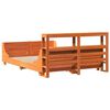 vidaXL Cadre de lit sans matelas cire marron 140x190cm bois pin massif