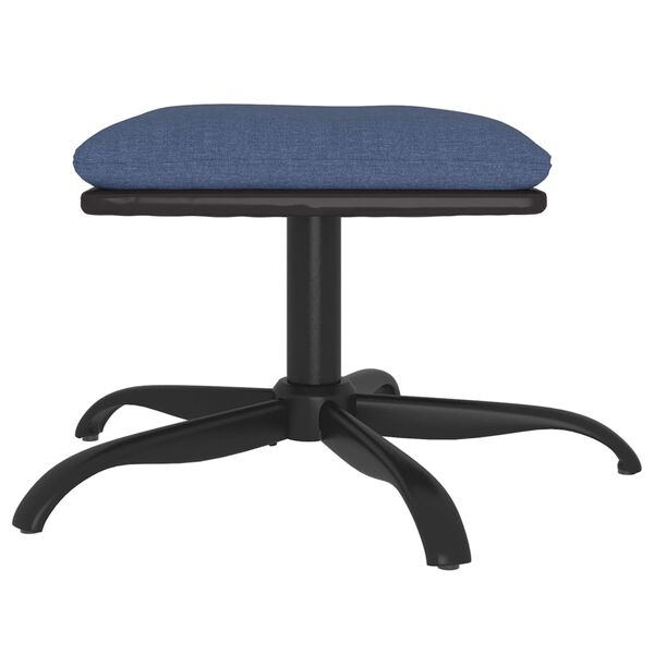 vidaXL Repose-pied Bleu 60x60x36 cm Tissu et similicuir