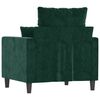 vidaXL Fauteuil Vert fonc&eacute; 60 cm Velours