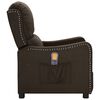 vidaXL Fauteuil de massage Marron fonc&eacute; Tissu