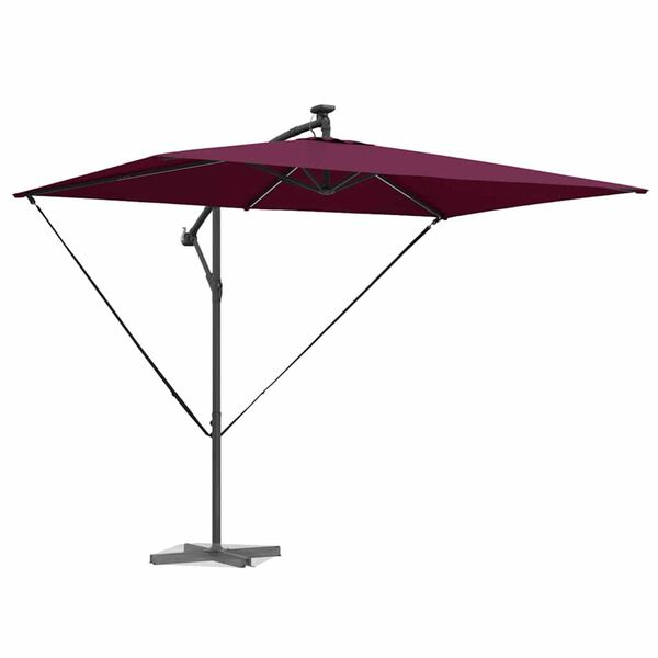 vidaXL Parasol Bordeaux 294 x 200 x 270 cm Polyester et Aluminium