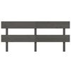vidaXL T&ecirc;te de lit Gris 204x3x81 cm Bois massif de pin