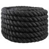 vidaXL Corde en Jute 50 mm Noir Jute 100% Tossa